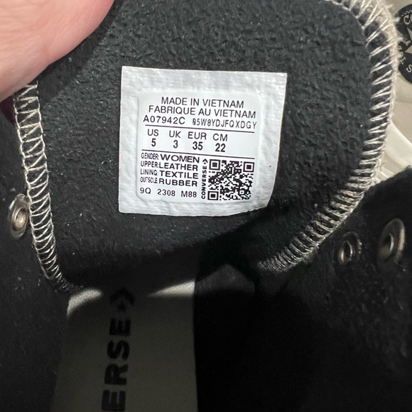 Converse Chuck Taylor All Star Leather Platform High Tops Women’s Size 5 - Picture 7 of 8